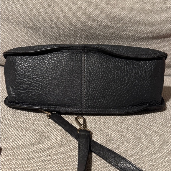 MCM Navy Leather Satchel with Silver Accents - Picture 2 of 14